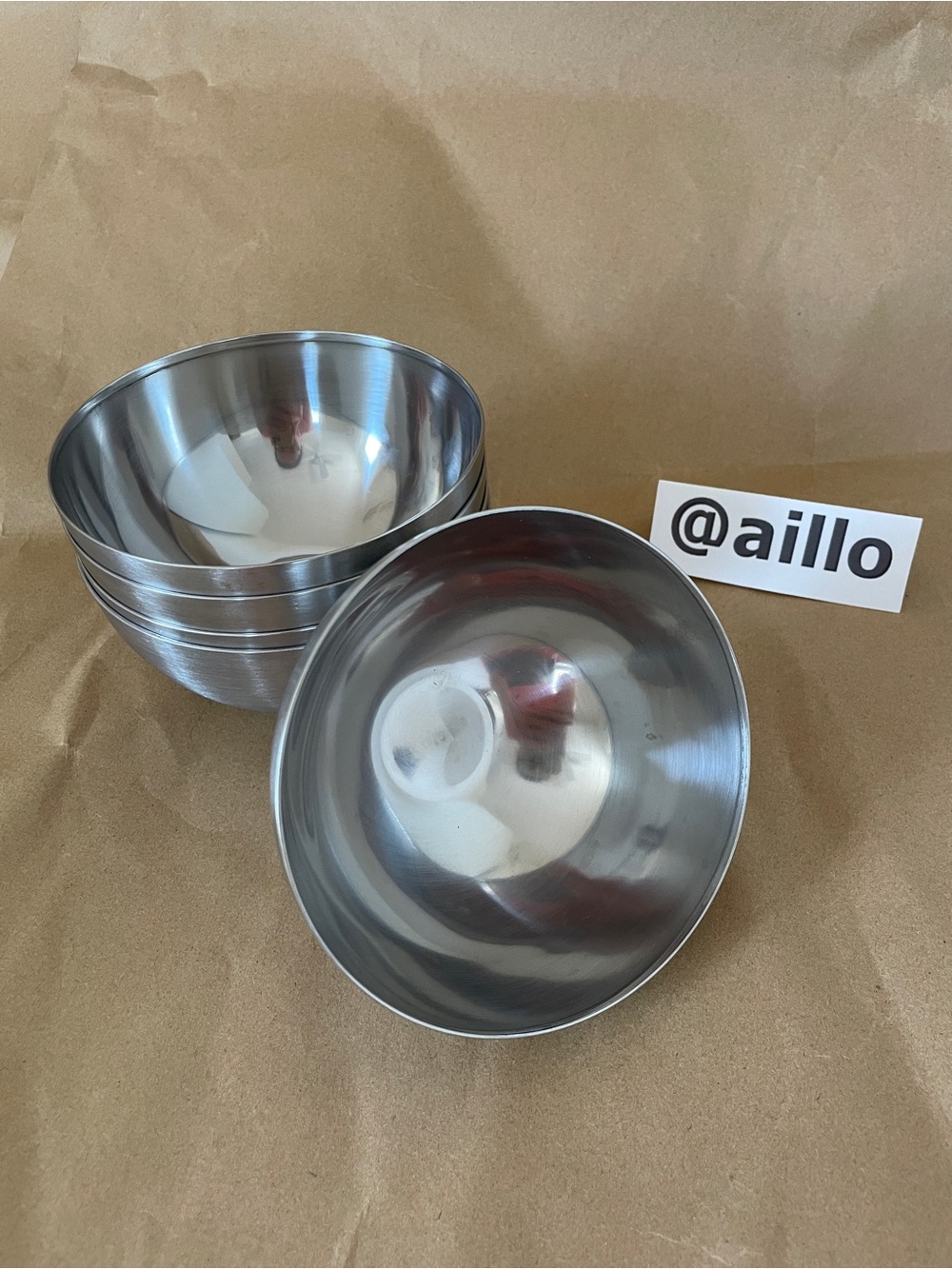 5 IKEA BLANDA BLANK Serving bowl, stainless steel, 5 "